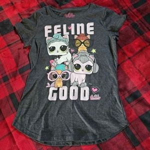 #840- girls lol shirt large 10/12